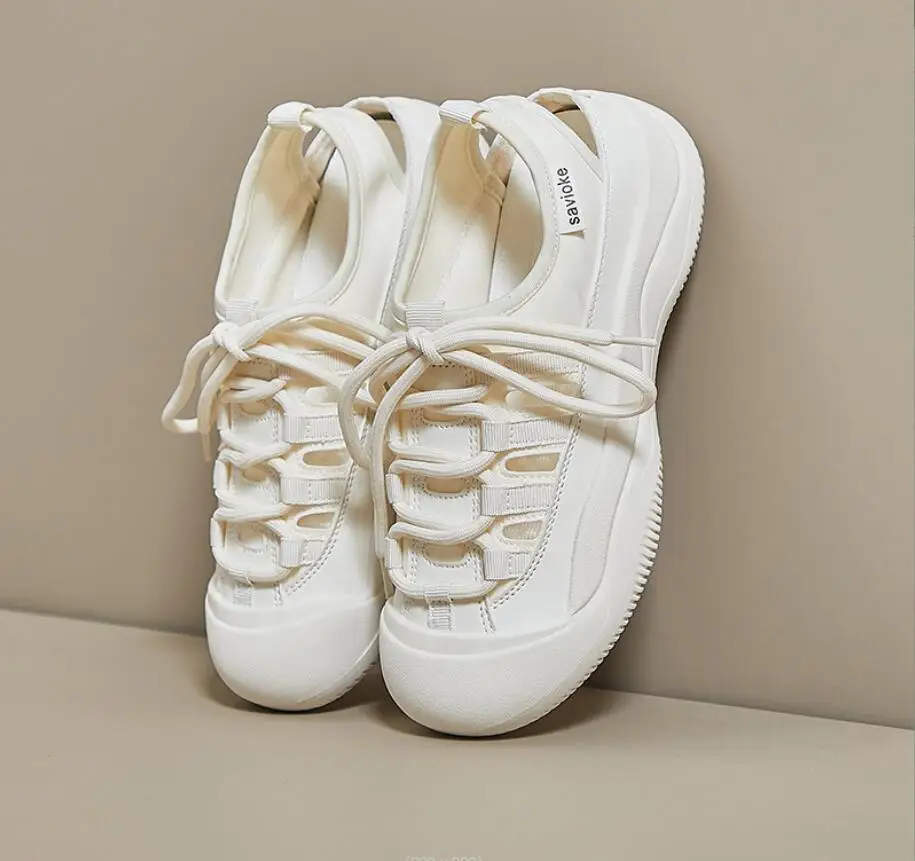 Летние парусиновые туфли с вырезами для женщин Студенческая обувь маленькие