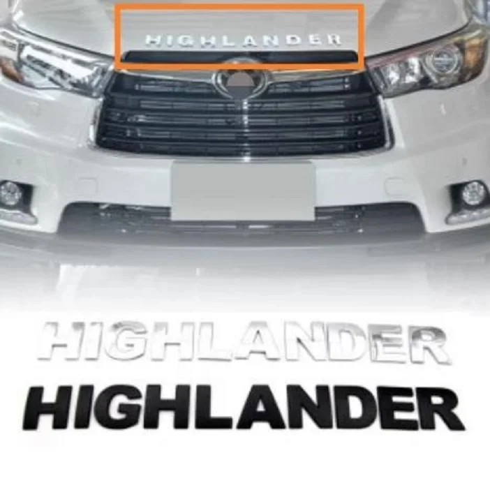 

For Toyota Highlander Car Metal 3D Letters Engine Housing Decorative Logo Modification Accessories