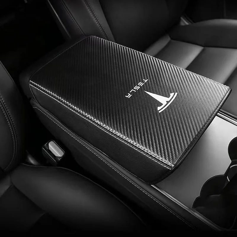 

Afly Car Armrest Box Protective Suede Cover For Tesla Model 3 Model Y Central Control Armrest Model3 Modely Interior Accessories