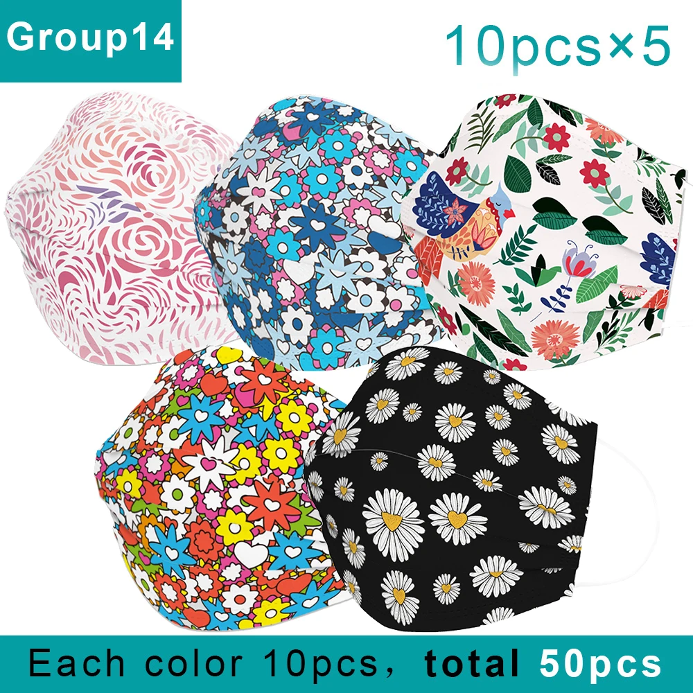 

50Pcs Mouth Face Mask Disposable 3 Layers Fashion Breathable Masks Customized Special Cute lovely Little Pig Bear Rabbit Mask