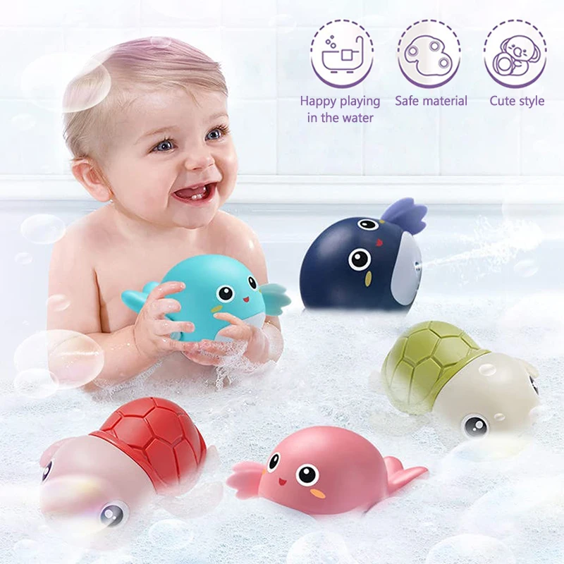 

Детская водная игрушка, заводные на цепочке, милая мультяшная детская игрушка в виде пингвина, плавающая заводная ванна, игрушки для малыше...