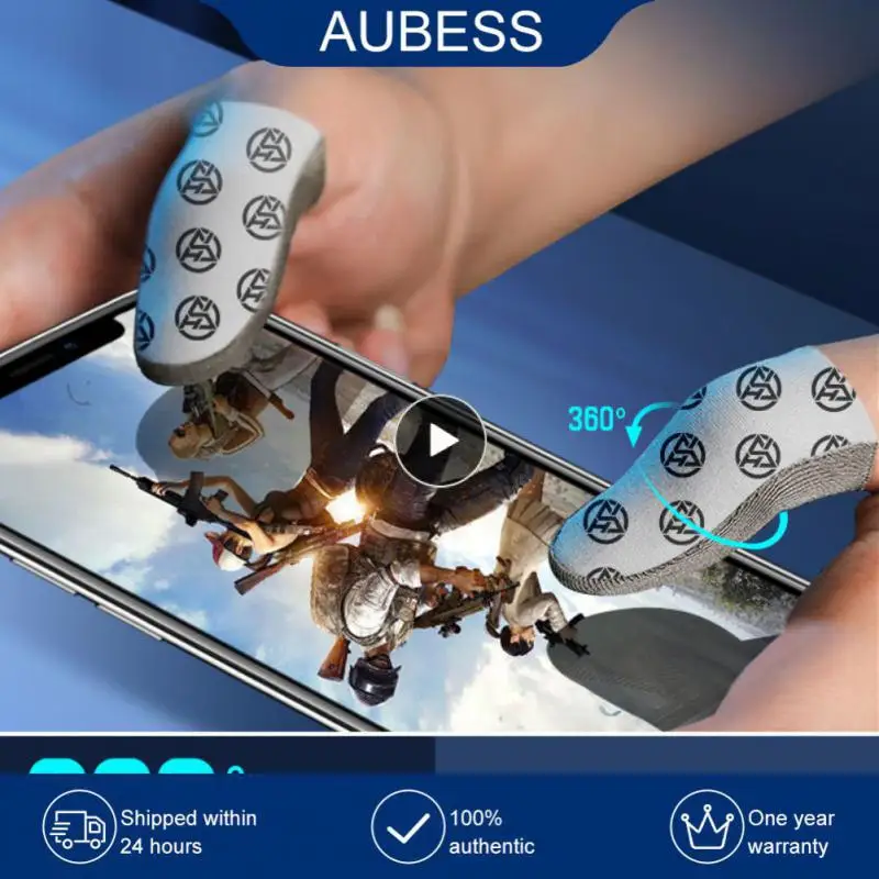 

Breathable Finger Sleeve Gloves Thumb Sleeve 1 Pair Touch Screen Gloves Sweat-proof Finger Gloves Game Accessories Practical