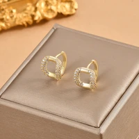 summer new aaa cubic zirconia fashion hoop earrings for women luxury classic korean earrings girl jewelry accessories wholesale