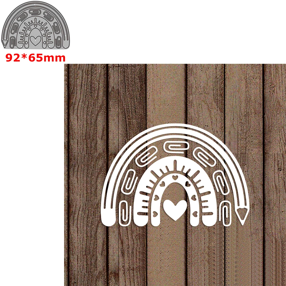 Металлические штампы для скрапбукинга Love Heart Rainbow