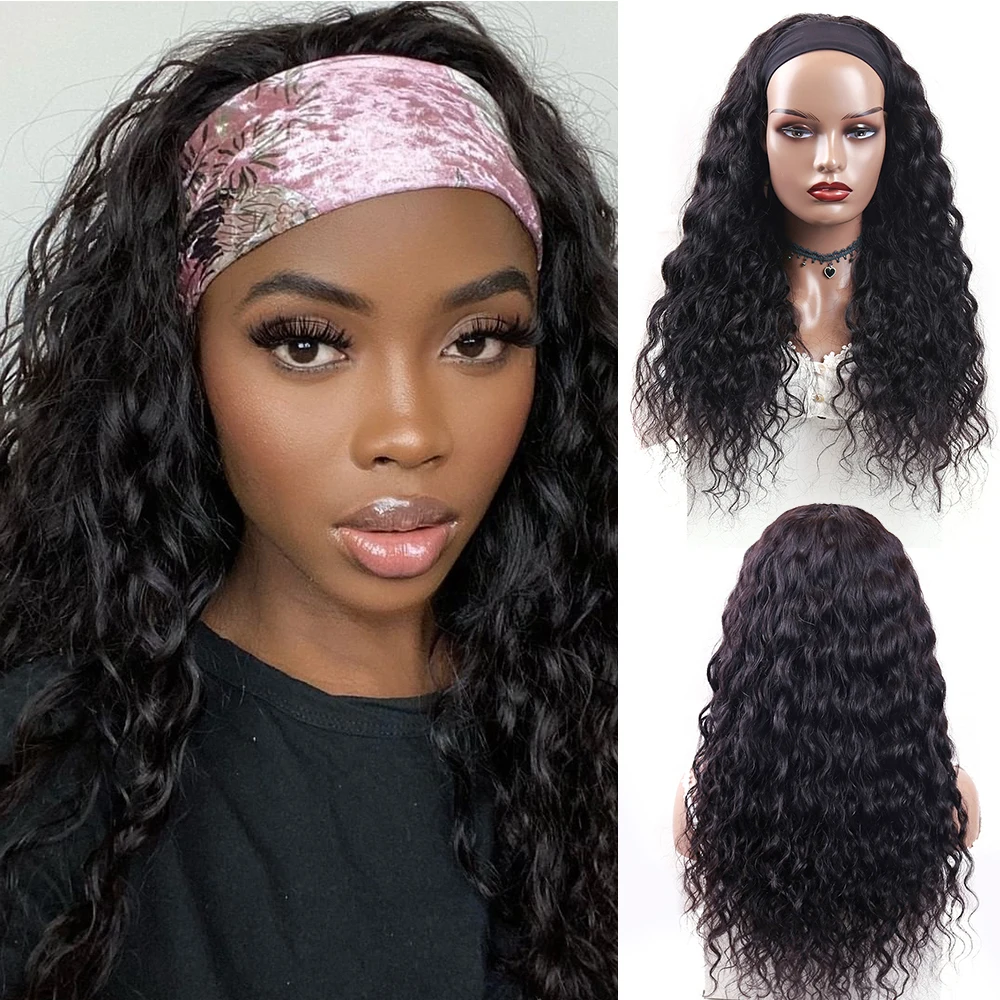 

Парики с водной волной, искусственные человеческие волосы, машинная работа, 180 плотность, без клея, человеческие волосы, парики с водной волн...