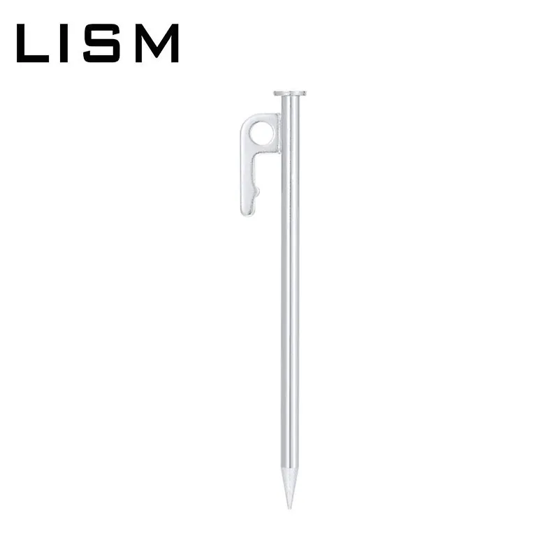 

1pcs 30cm Stainless Steel Tent Pegs High Strength Anti-dropping Quick-hanging Canopy Tent Stakes Ground Nail with Hook and Hole