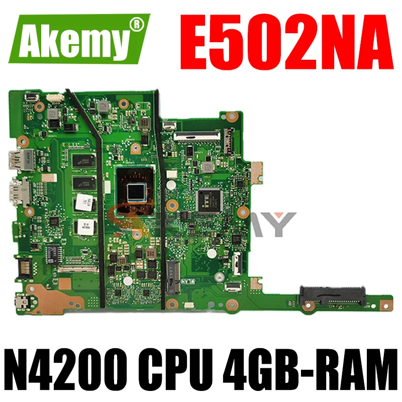 

Akemy E502NA Laptop motherboard for ASUS VivoBook E402NA (14 inch) E402N original mainboard 4GB-RAM Pentium N4200 CPU