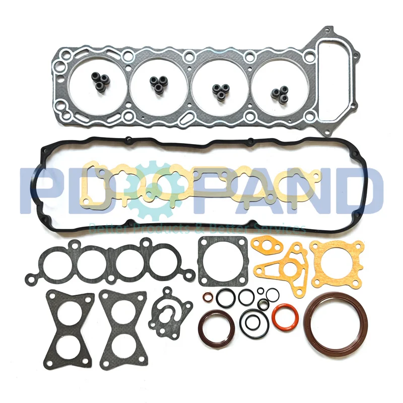 Фото OEM Spec KA24E KA24-E 2.4 Подходит для Nissan 200SX 240SX D21 D22 PICKUP PRAIRIE SERENA TERRANO Комплект уплотнений двигателя с полной прокладкой головки №1