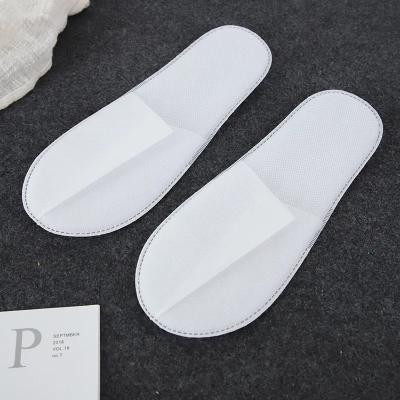 

10 Pairs/piece Unisex Slippers Environmentally Friendly Non-woven Disposable Slipper Travel Hotel Sanitary Non-Slip Slippers