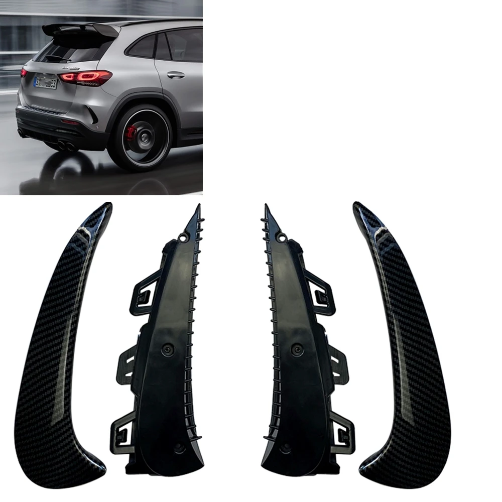 

4 Pieces Rear Bumper Side Air Vent Cover Trim Boot Splitter Canard For Mercedes Benz GLA Class GLA200 260 H247 GLA35 AMG 2020+