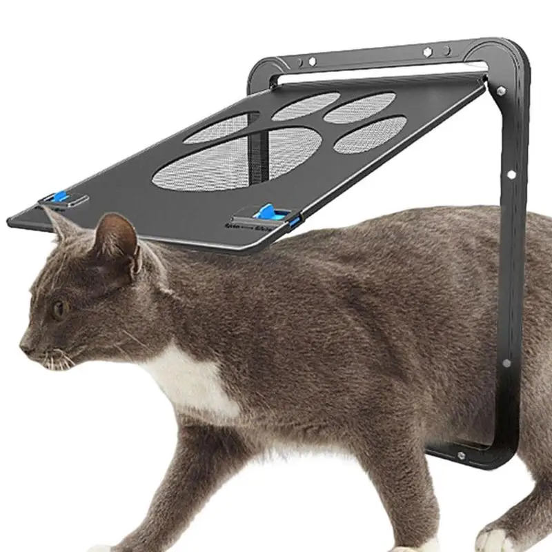 

Cat Screen Door High Temperature Resistant Magnet Positioning Flap Door Easy To Install Doggy Screw Fixing Screen Door Noise