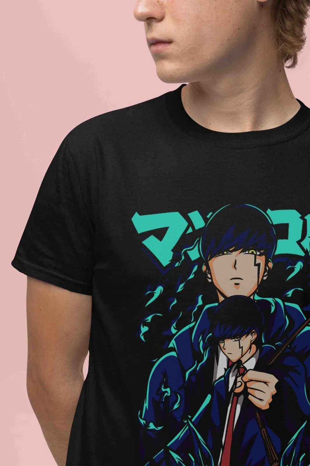 Фото Футболка Mashle, футболка Mash, футболка Lance, футболка в горошек, футболка Finn Manga Abyss Anime Rayne. №2