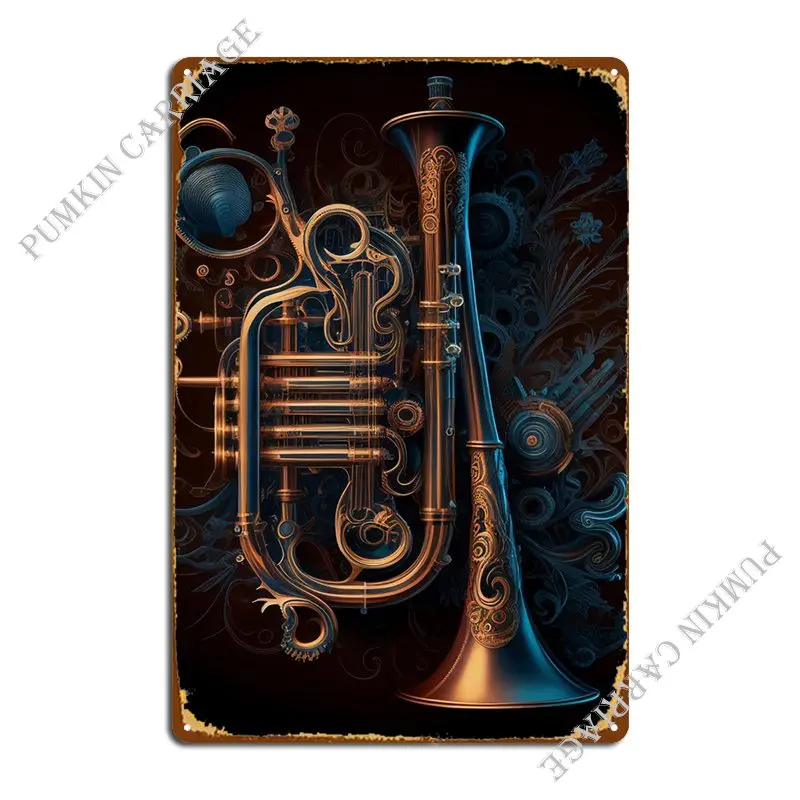 

Металлическая вывеска Bugle, Настенный декор, ретро, гараж, фотопостер