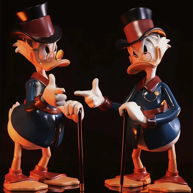 Фото В наличии: 100% Оригинальная коллекционная статуэтка Morstorm DuckTales - Классический Скуридж МакДак, 11 дюймов, из полистоуна, модель для аниме-коллекций. №3