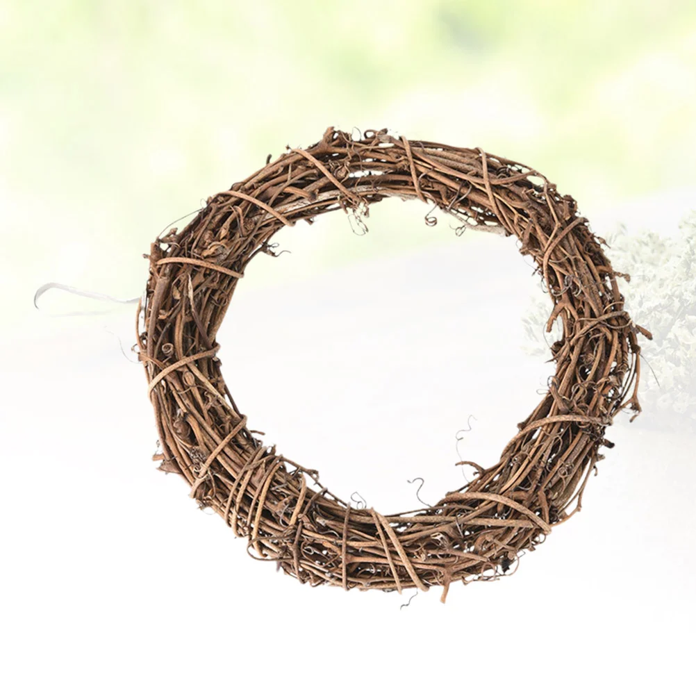 

1PC Decorative Wooden Twig Twig Vine Wreath Natural Rattan Wreath Door Garland Vine Wreaths for Craft