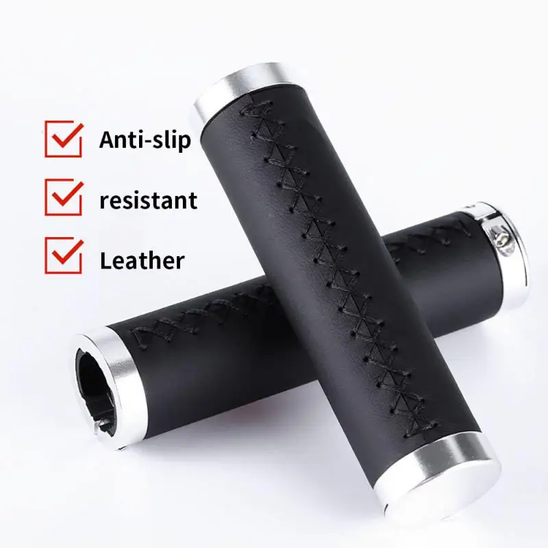 

Mtb Bike Handlebar Grip Stitched Road Bicycle Handlebar Retro Handlebar Stitched Leather Handlebar Sleeve Straight Barrel Grip
