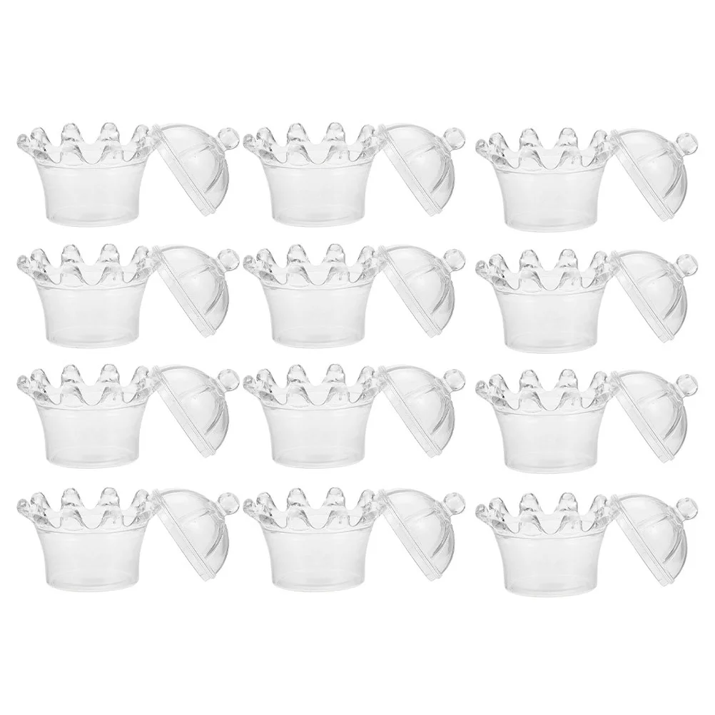 

12Pcs Box Sweets Container Party Favors Box Decorative Sweets Jar Plastic Candy Box for Home Packaging Storage Decor