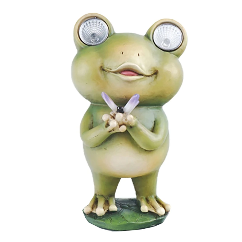 

Садовые светильники на солнечной батарее в форме лягушки, статуя, фонарь, лягушка, Декор, двор, искусство, весенний, осенний, зимний Декор