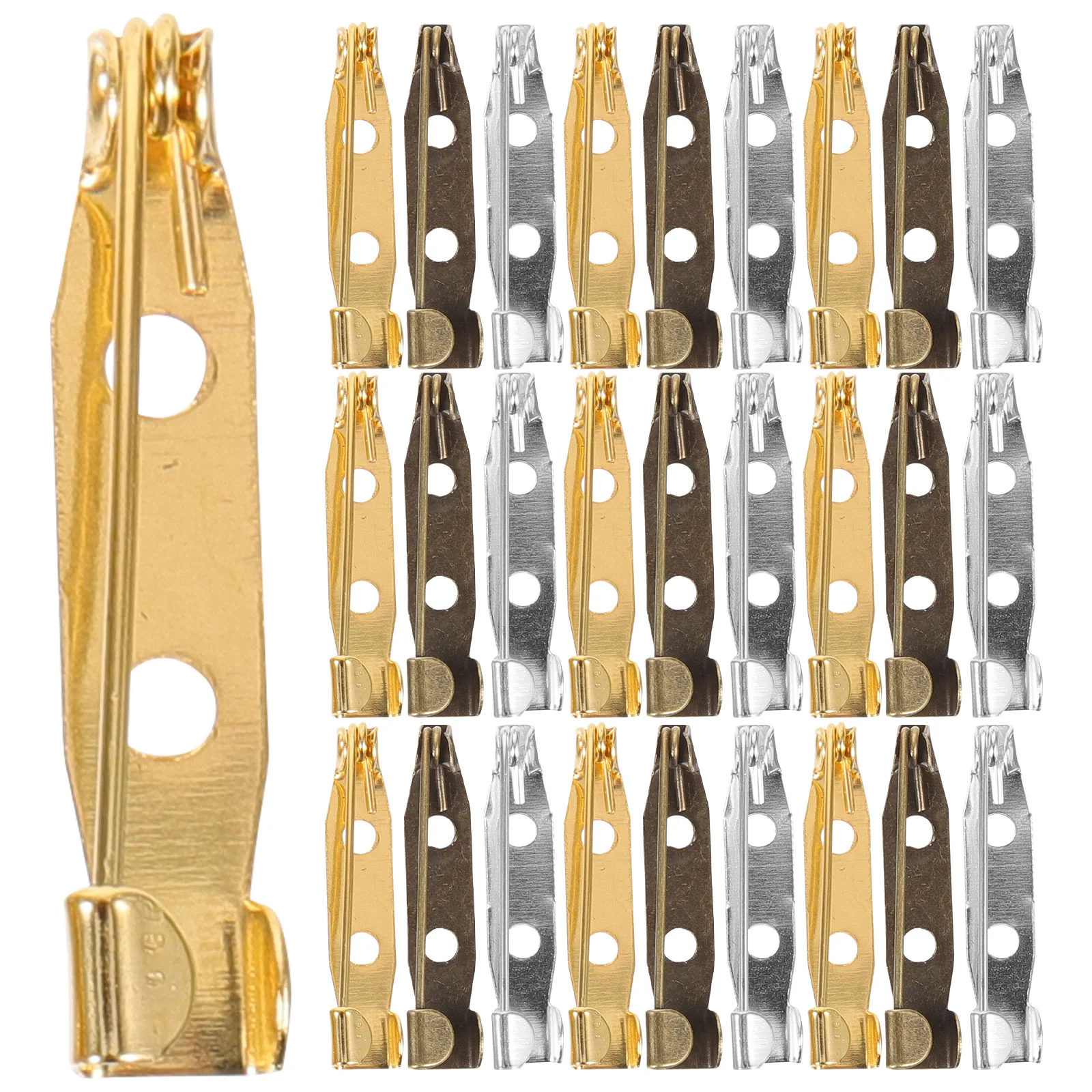 

150 Pcs Glue Brooch Base Clothing Fixing Pin Metal Decor DIY Crafts Bar Pins Safety Badge Decorate