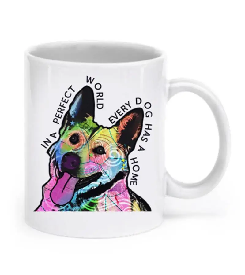 

Dog Mugs Art Dog Cups German Shepherd Rottweiler Fox Terrier Pit Bull Bulldog Pug Coffee Mug Novelty Friend Gifts Home Decal