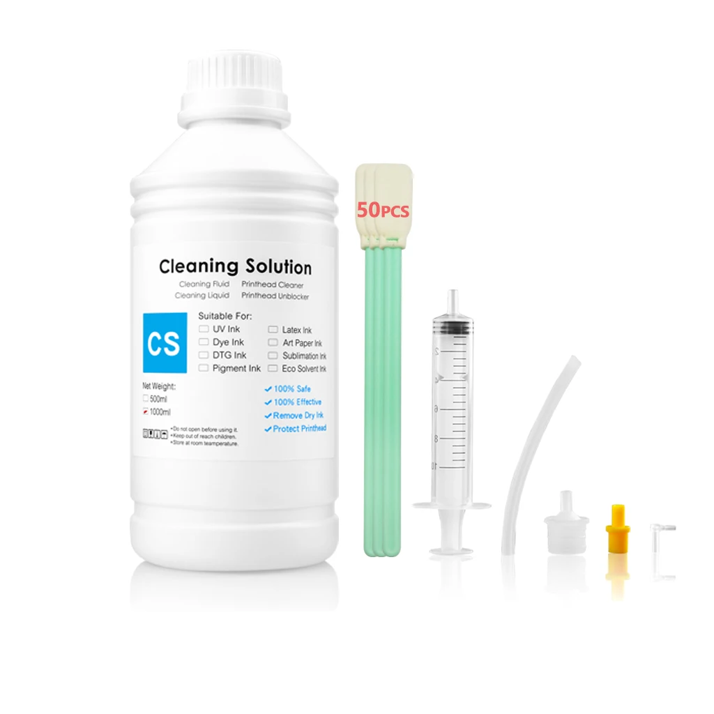 Жидкость для очистки чернил 1000 мл пигментные чернила латексные сублимационные