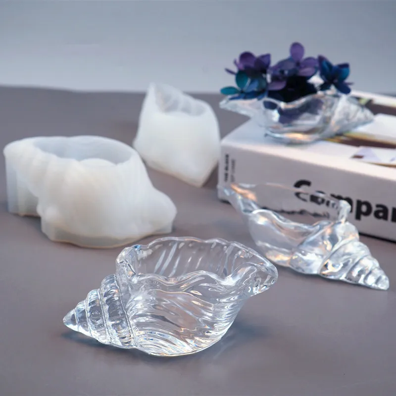 

Conch Flower Pot Molds DIY Sea Shell Secented Candle Jar Silicone Mold Storage Box Storage Tray Plate Mould Home Decor Craft