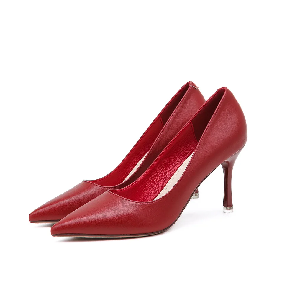 

Туфли-лодочки женские на шпильке 8,5 см, с острым носком