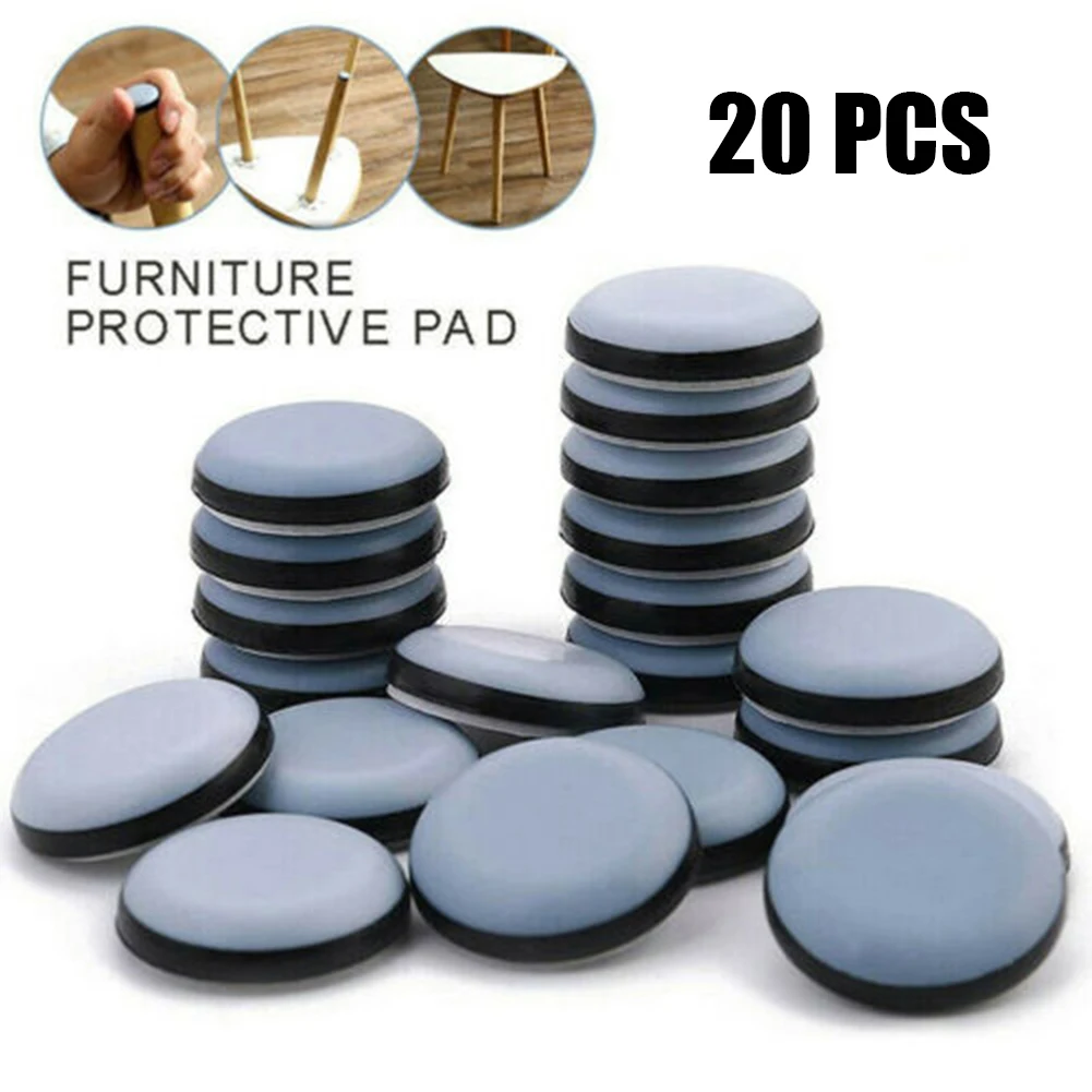 20pcs Furniture Table Slider Pad Floor Protector Moving Anti-abrasion Floor Mat Self-Adhesive Furniture Feet Pads