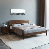 loveseat sofa full wood bed master bedroom modern minimalist 1 8m king bed walnut light luxury furniture hotel be