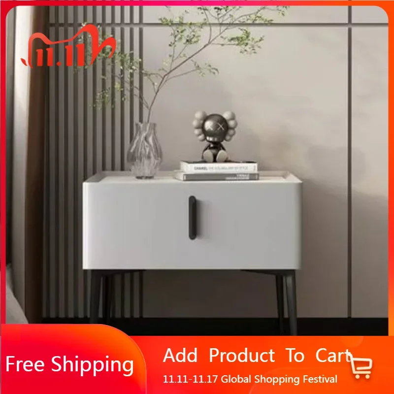 

Fashion High Quality Bedside Table Modern Luxury Mobile Wooden Drawer Nightstand New Design Storage Cabinet Household Furniture