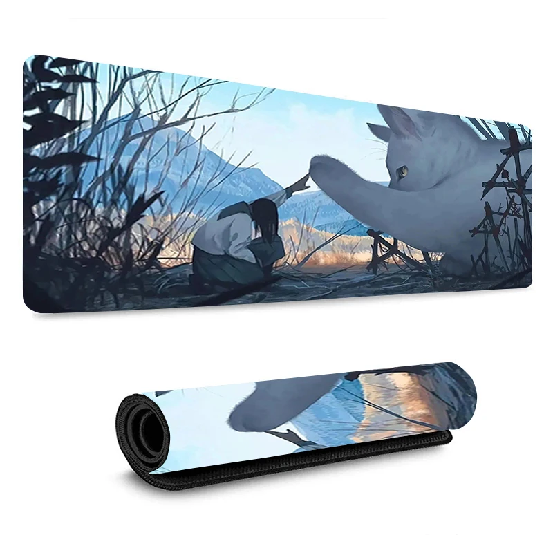 

Cartoon Mouse Pad Anime Cat Keyboard Mat Desk Mat Mousepad Gaming Accessory Cabinet Carpet Office Computer Mat Non-slip Carpet