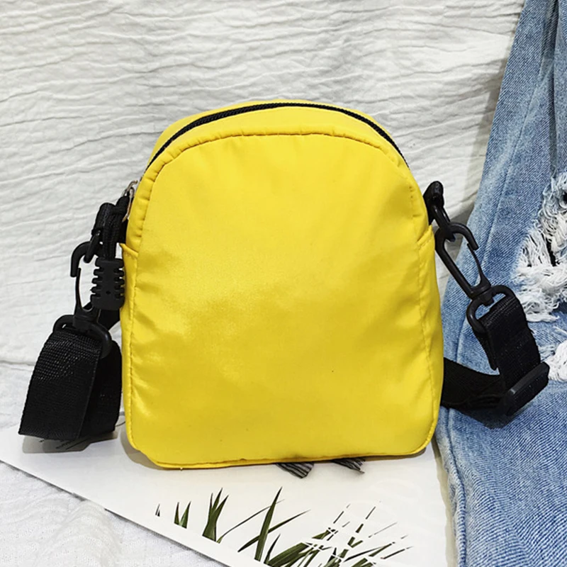 Unisex Crossbody Bags Oxford Cloth Diagonal Shoulder Bags Black Satchels New Leisure Trend Square Sling Handbags for Girls