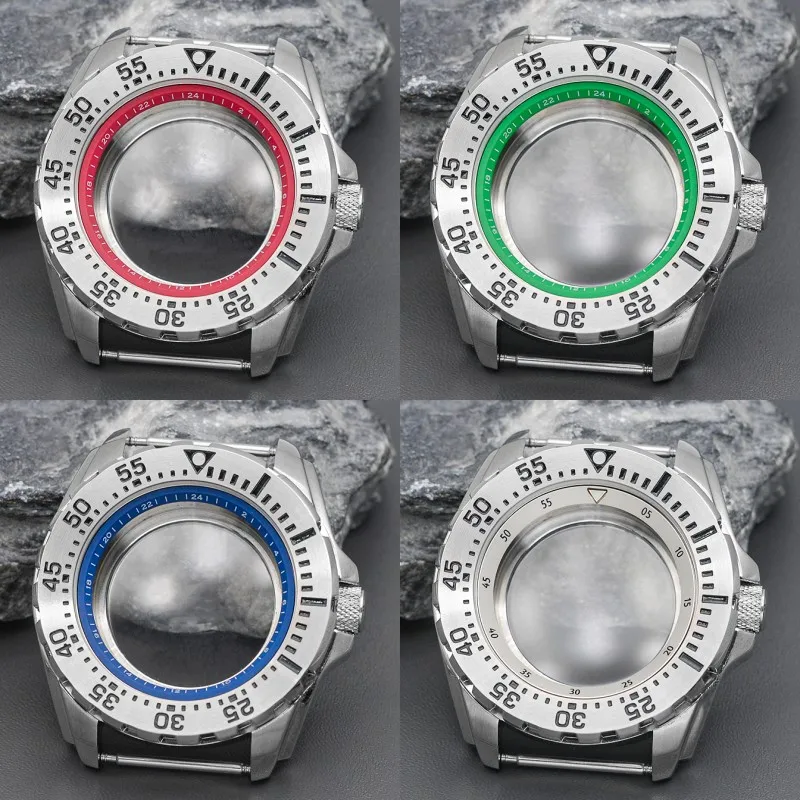 

Футляр Monster Watch Case 44мм серебристый футляр Seiko Mod для NH35 NH36 движения Sapphire стекла 28,5мм цилон Bezel вставить мужчин часы частей