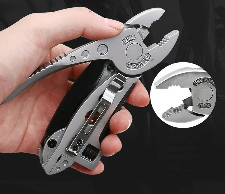 

Outdoor multi-function all-metal combination tool universal edc vise adjustable wrench wire cutting pliers pipe pliers hand tool