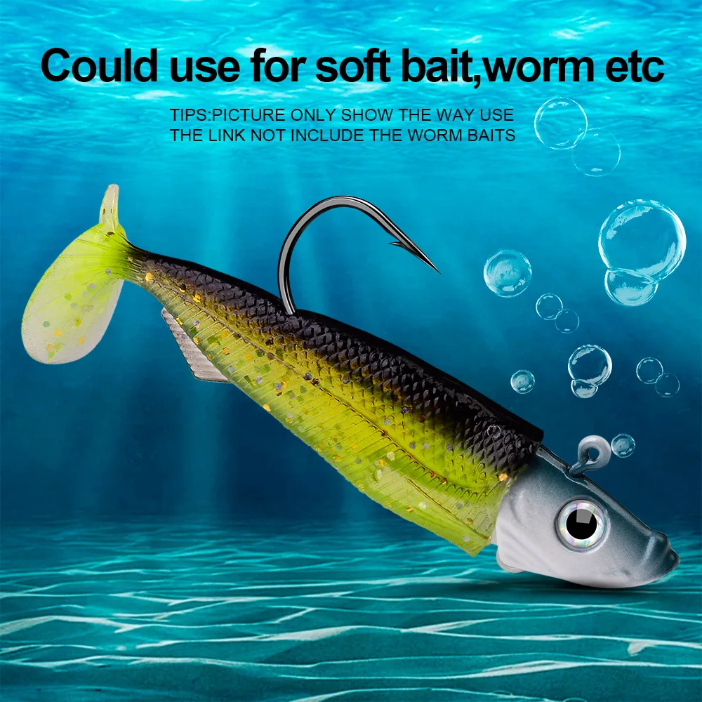 

Luya Fake Bait Anti-hanging Bottom Luya Lead Hook Soft Bait Counterweight Fishing Gear Fishing Lures 21.5g32.5g Bionic Bait