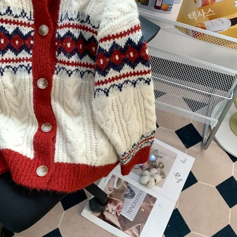Высококачественный универсальный свитер в стиле ретро для женщин на осень и зиму