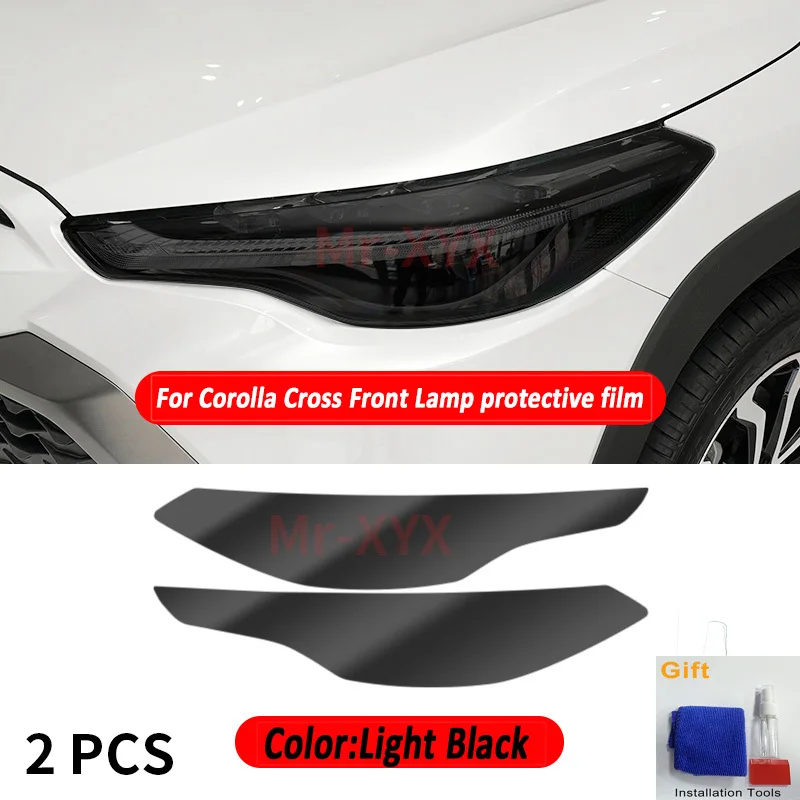 

Для Toyota Corolla Cross M20E 2021-2023 тонировка передней фары автомобиля Черная защитная пленка прозрачная защитная наклейка