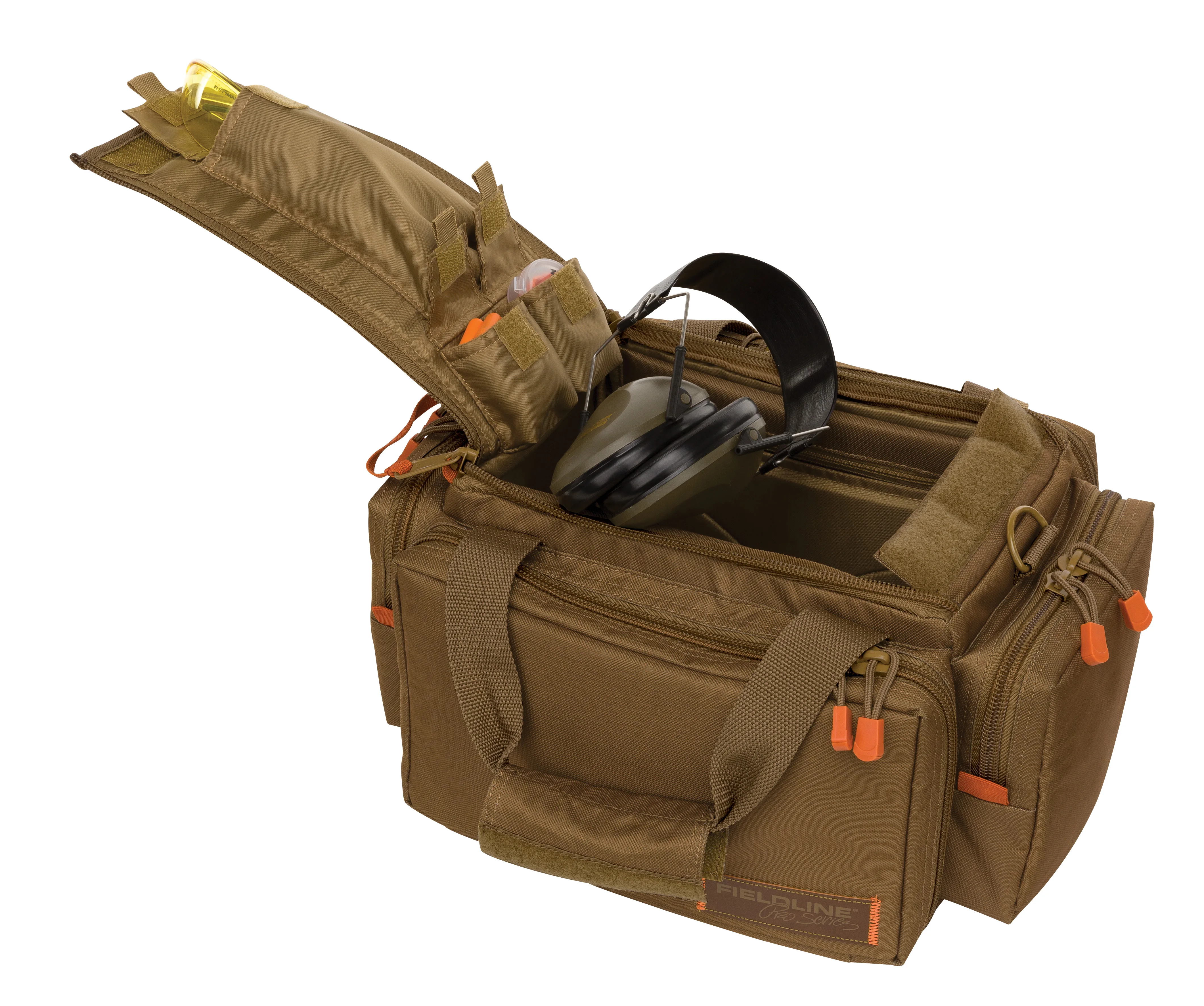 Pro Series Deluxe Range Bag, Desert Clay Large, Brown, Ammo Gun Case, 4 Piece