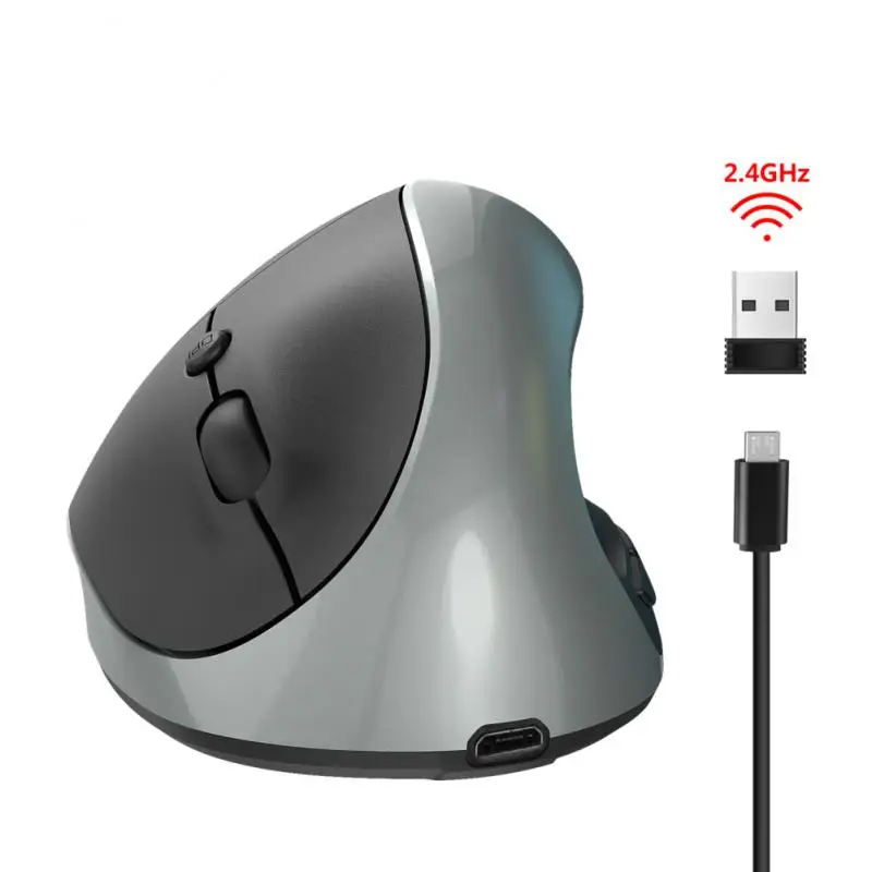 

Ergonomic Mouse Rechargeable Vertical Mouse 2.4ghz 2400dpi Optical Mice Wireless Mouse Usb Receiver 6 Buttons
