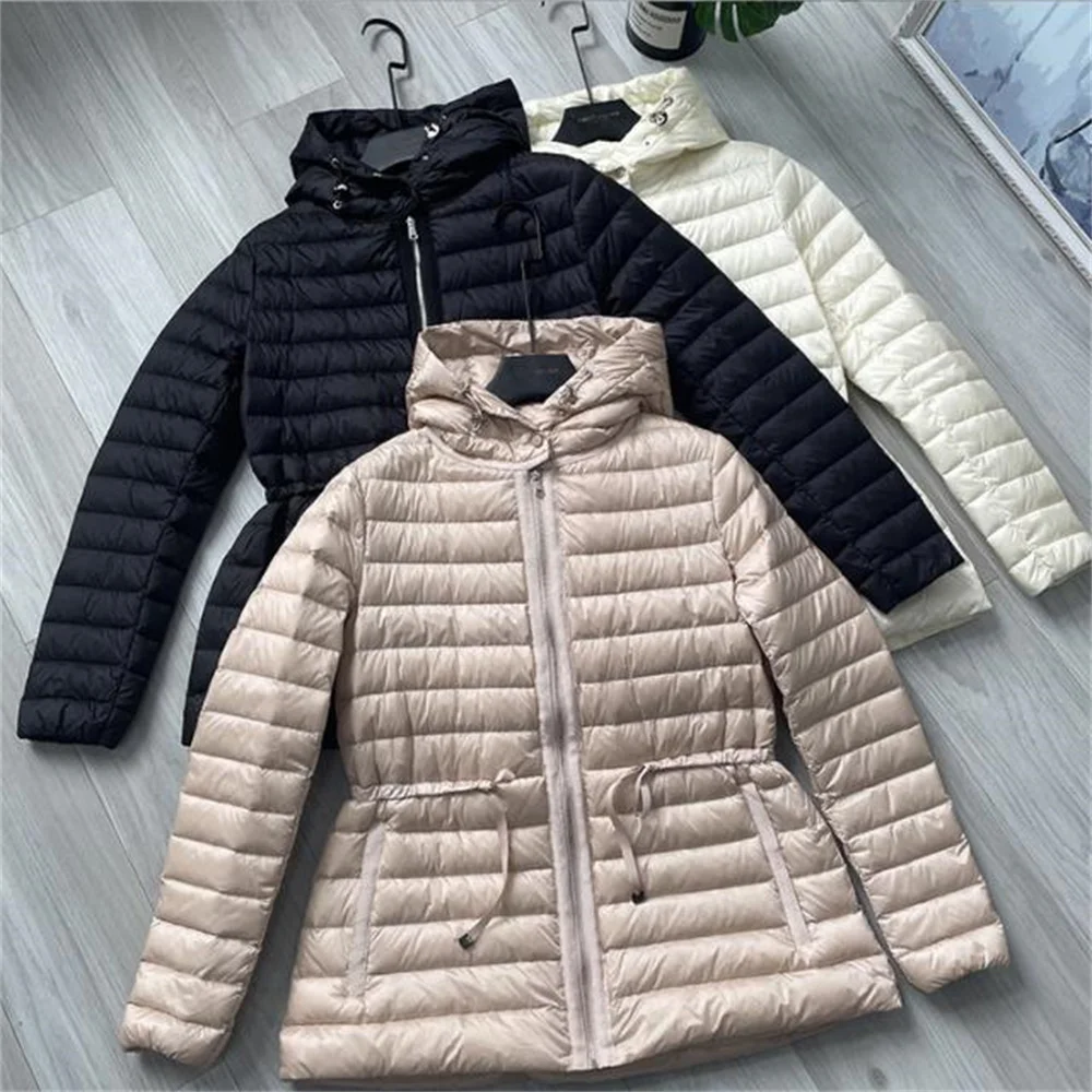 Waist slim short down jacket women's winter 2022 autumn and winter fashion hooded zipper jacket
