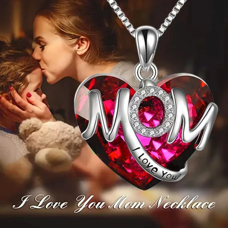 

Ожерелье с подвеской «Мама», Классический Модный кулон для леди с кристаллами, Ювелирное Украшение на день рождения и Рождество, Подарок на годовщину, оптовая продажа