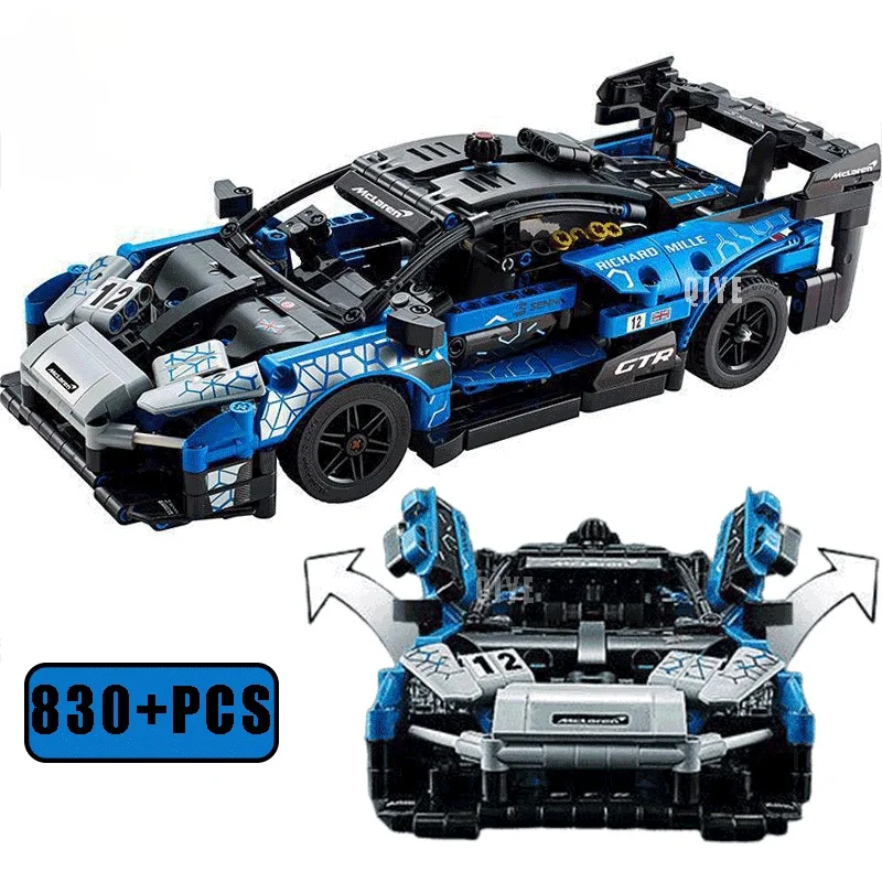 

42123 высокотехнологичные строительные блоки автомобиля mclarod Senna GTR, спортивная гоночная модель, сборные блоки, совместимые с подарками для де...