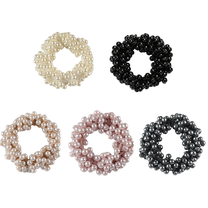 

Эластичные Завязки для волос, жемчужная резинка для волос, милые завязки для волос с бисером, мягкие завязки для волос, головные уборы, милый...