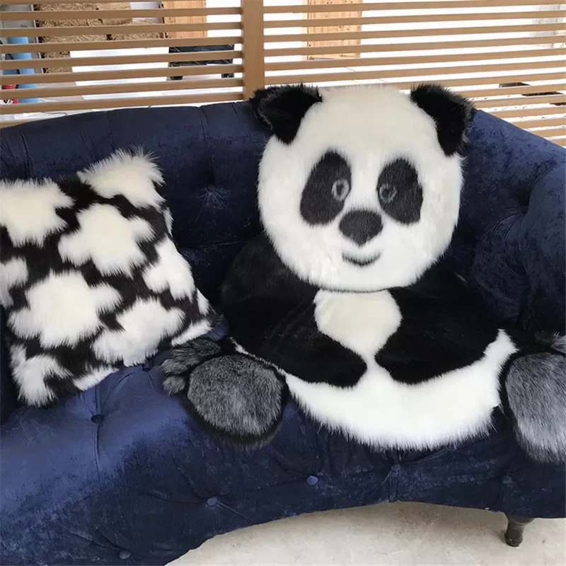 

New Fur Rug Living Room Carpet Area Rug for Living Room Panda Rugs Mat Kid Room Rugs Home Floor Door Mat Fluffy Carpet
