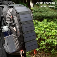 foldable usb 5v solar panel power bank portable waterproof solar panel charger outdoor mobile phone power for camping hiking