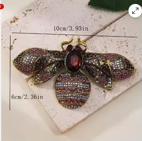 Большой размер, преувеличенная брошь в виде пчелы, броши в виде моли, значок со стразами, насекомое, аксессуар унисекс, банкет, свадьба, вечеринка, ювелирные изделия, корсаж