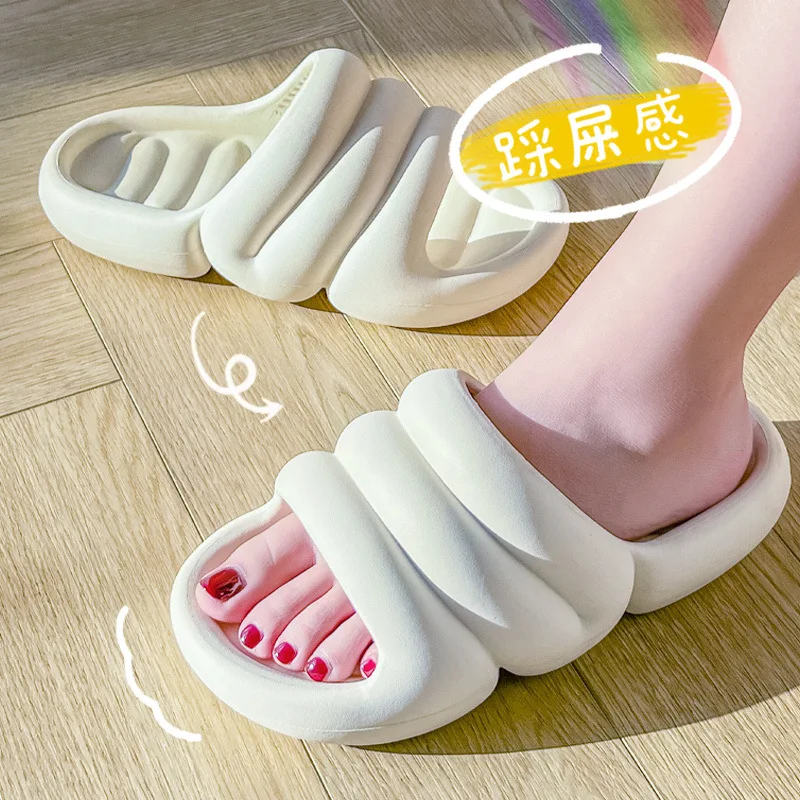 

Мягкие тапочки для женщин и пар, для летнего сезона, для купания, на толстой подошве, Нескользящие, для дома, для мужчин, для пожилых людей, гу...