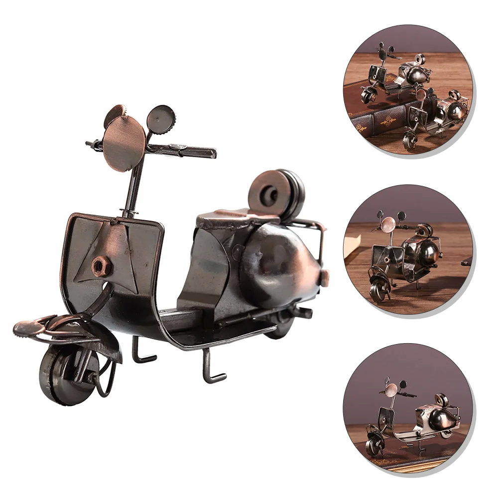

Kids Cars Mini Motorcycle Model Puzzles Vintage Iron Sculpture 3d Metal Vehicle Ornaments