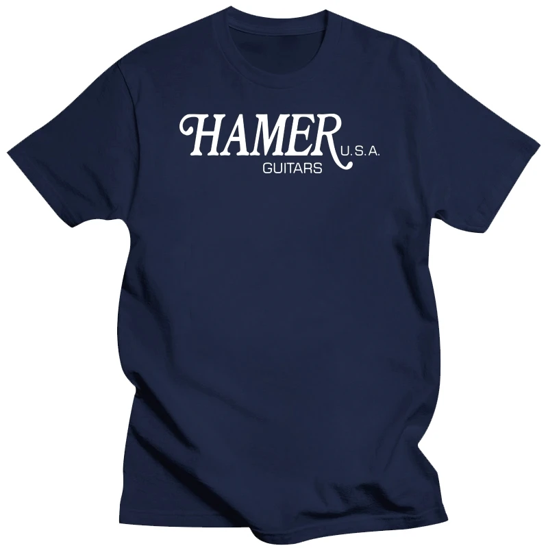 Фото Мужская хлопковая футболка с короткими рукавами и логотипом Hamer Guitars, размер S-3XL (2) №1