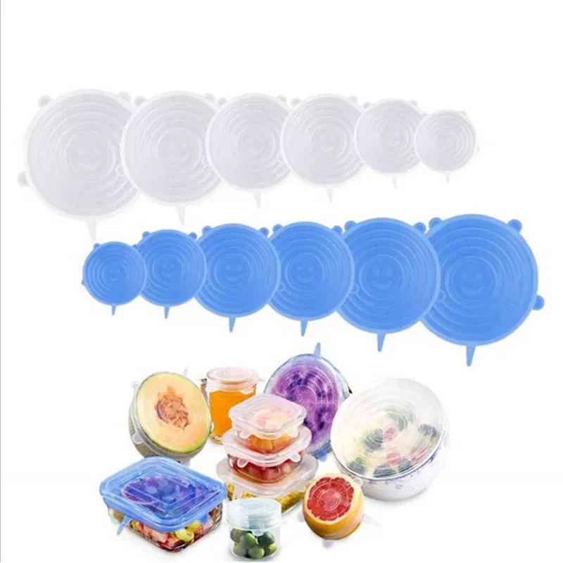 

Pcs Kitchen Gadgets Kitchen Accessories Reusable Silicon Stretch Lids Universal Lid Silicone Food Wrap Bowl Lid Kitchen Tools